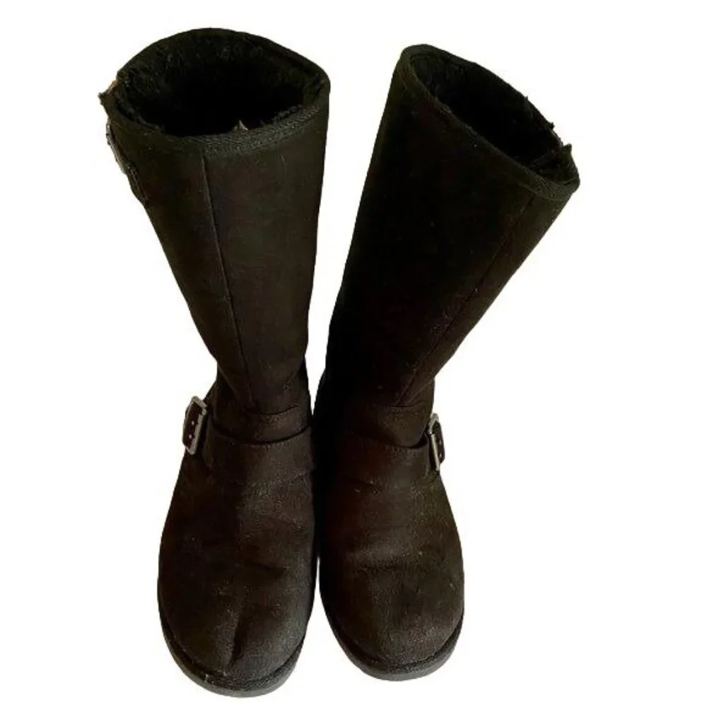 So Black Boots with Buckles Womens Size 7
